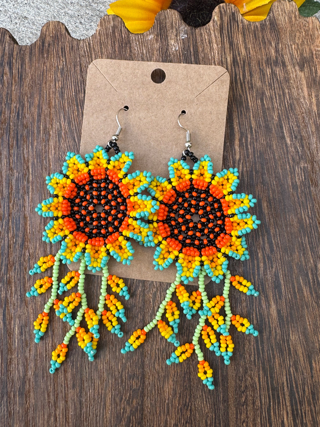 Sunflower earrings