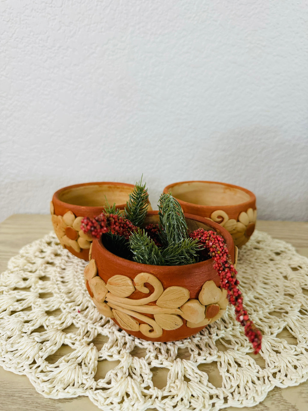 Atzompa embroidered bowls