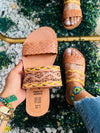 Ava glitter sandals tan PRE ORDER