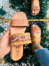 Ava glitter sandals tan PRE ORDER