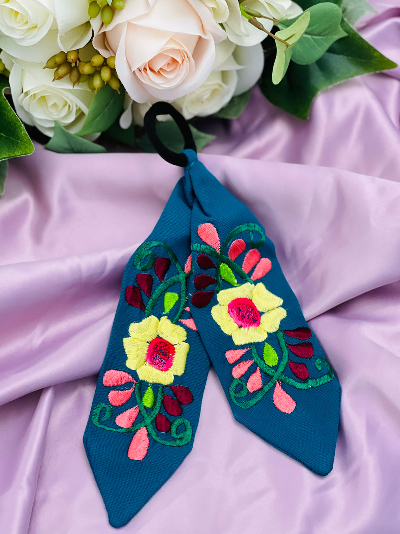 Embroidered hair scarf