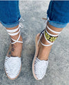 Maria lace up White PRE- ORDER
